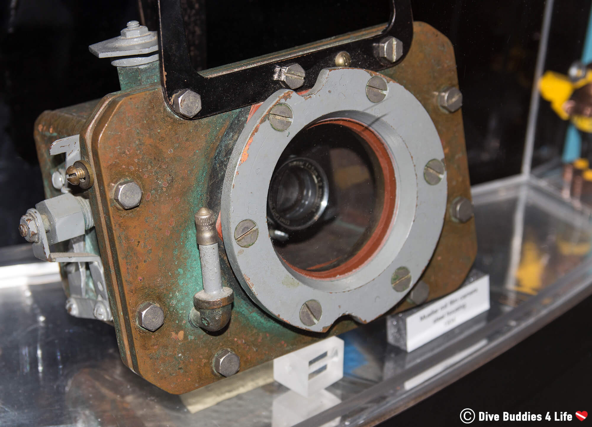 A Rusty Old Dive Camera In The Museum Of A History Of Diving In Florida, Key Largo, USA