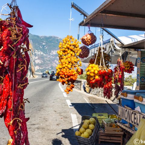 A Small Fruit And Vegetable Stand Around The Naples, Italy Region Of Europe
