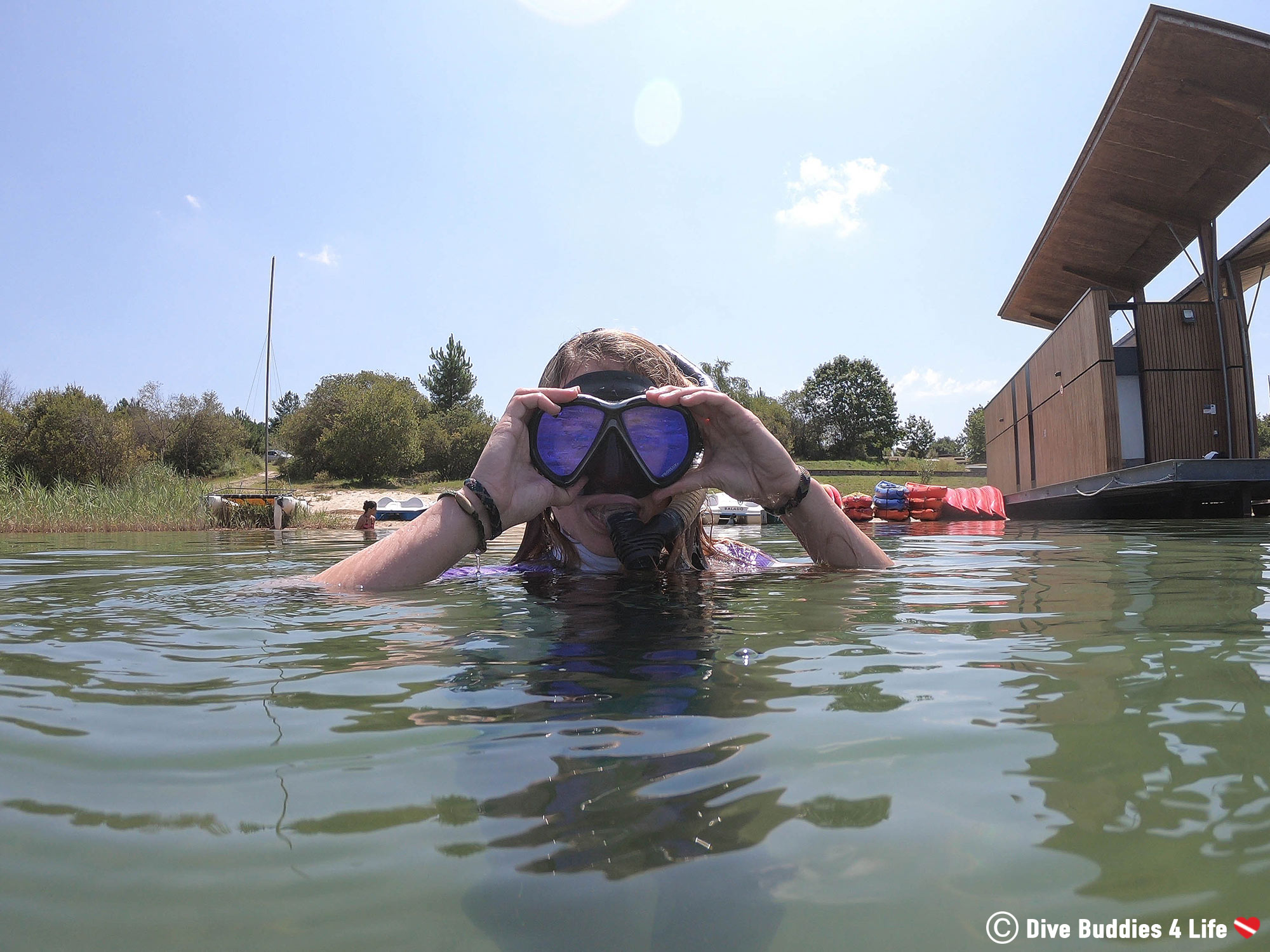 Ali Testing Out Her Snorkeling Equipment In France