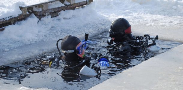 Ali And Joey Trying Scuba Diving Under The Ice In Ontario, Canada