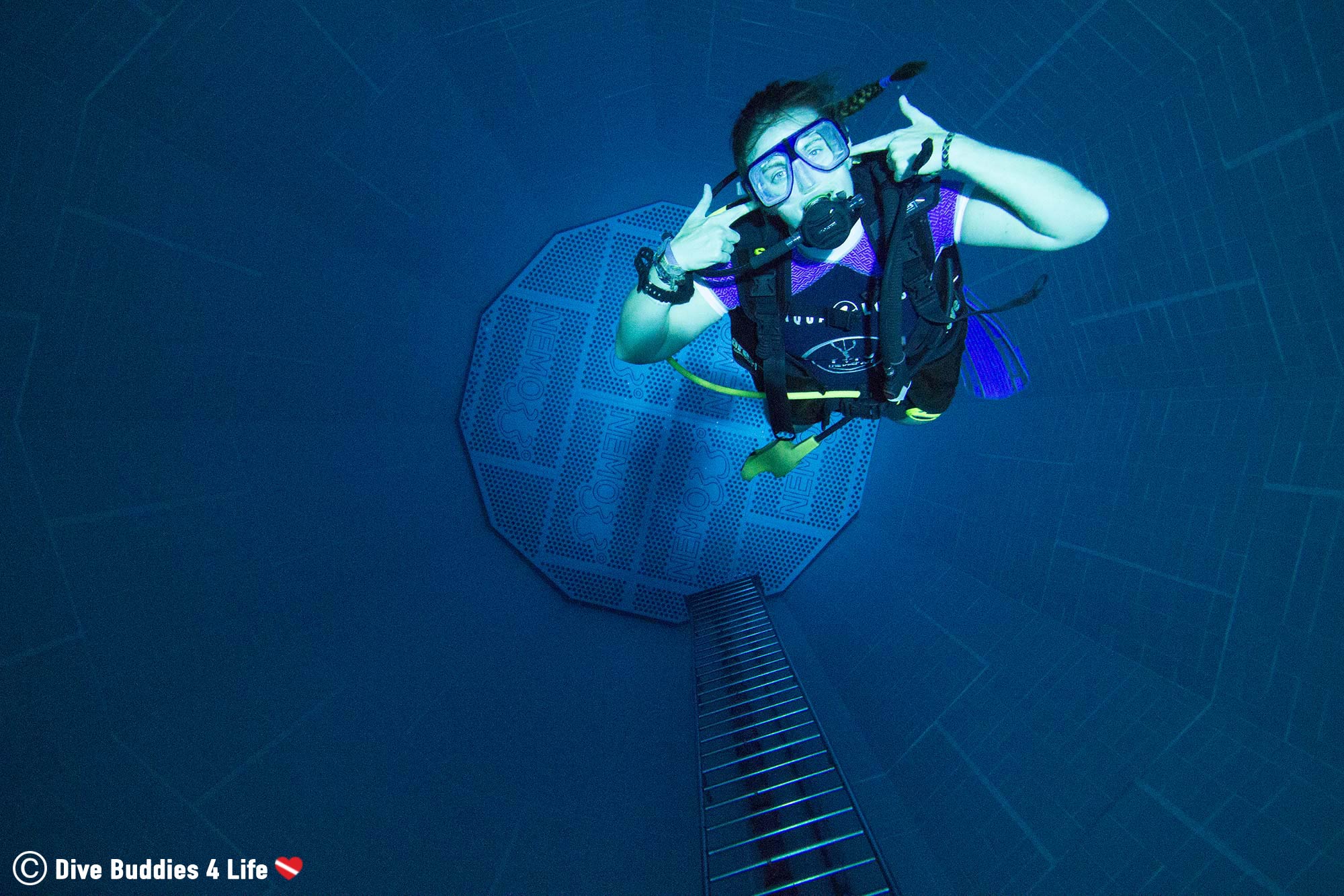 Ali In The Nemo 33 Clearing Her Ears For A Deep Diving, Belgium, Europe