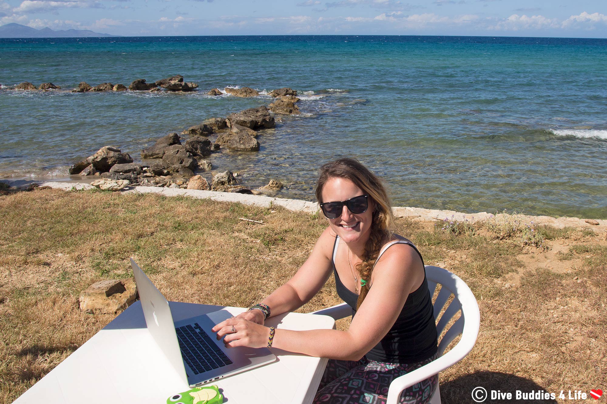 Ali On Her Surface Interval Planning The Next Scuba Diving Adventure When We Road Trip To Our Next Country While Abroad