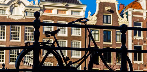 Amsterdam Bike Silhouette, Visiting the Netherlands Country, Europe