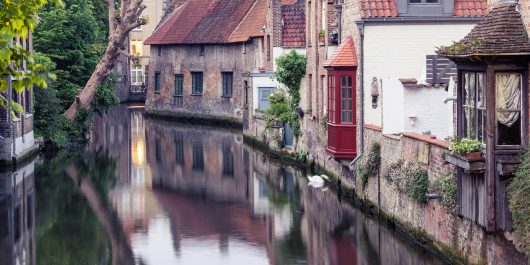 The Belgium city of Bruges on the Water, Europe