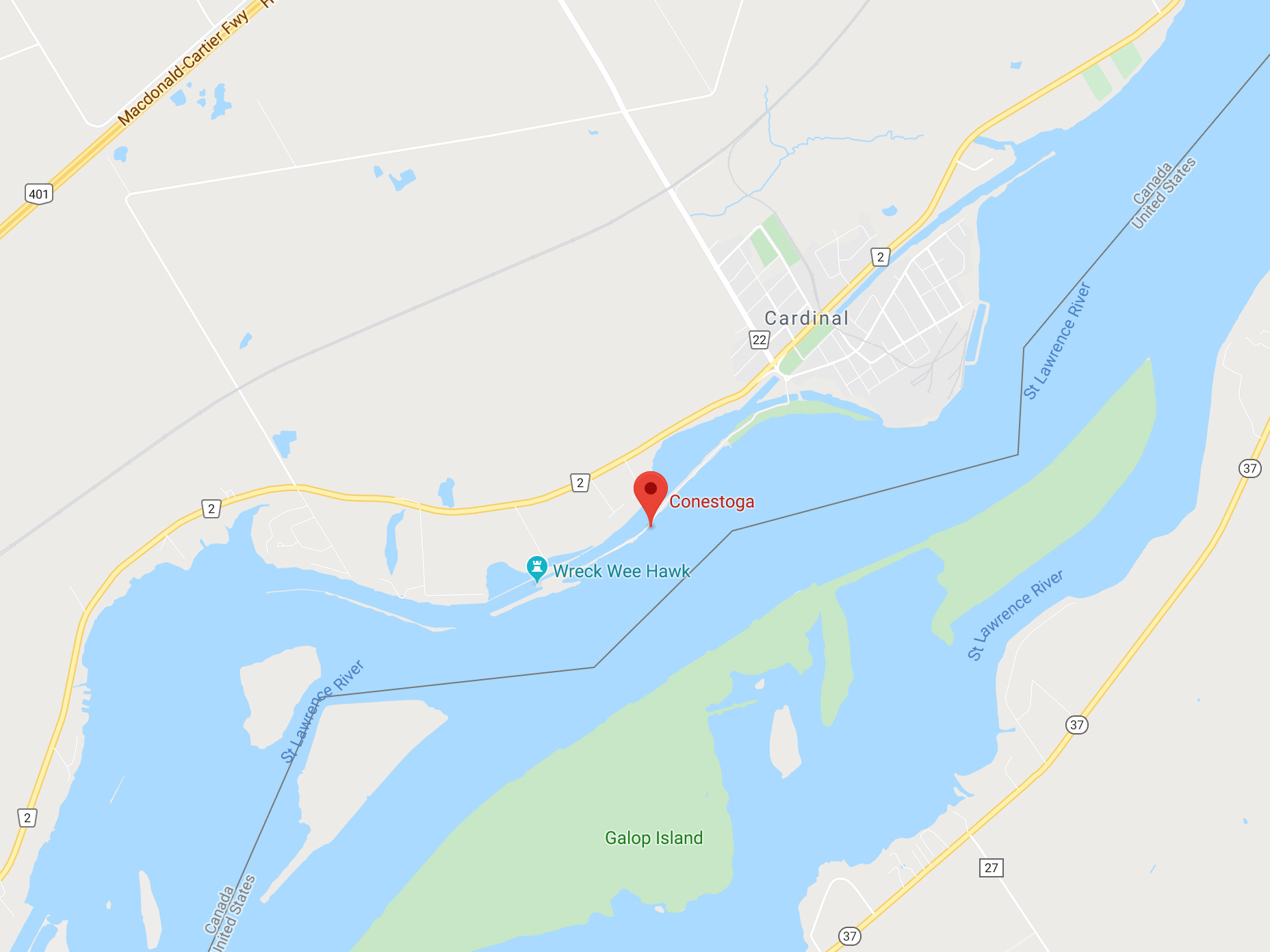 Conestoga Shipwreck Google Map Shore Diving Directions