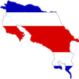 Costa Rica Country Flag And Shape