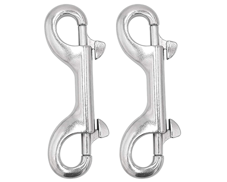 Double End Bolt Snaps Stainless Steel Clip Hook Set for Scuba Diving Pets Keychains Holder Security Set of 4 Silver,77mm