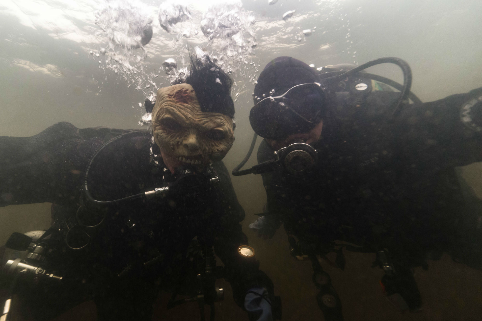 Zombie and Scuba Diver Selfie Picture