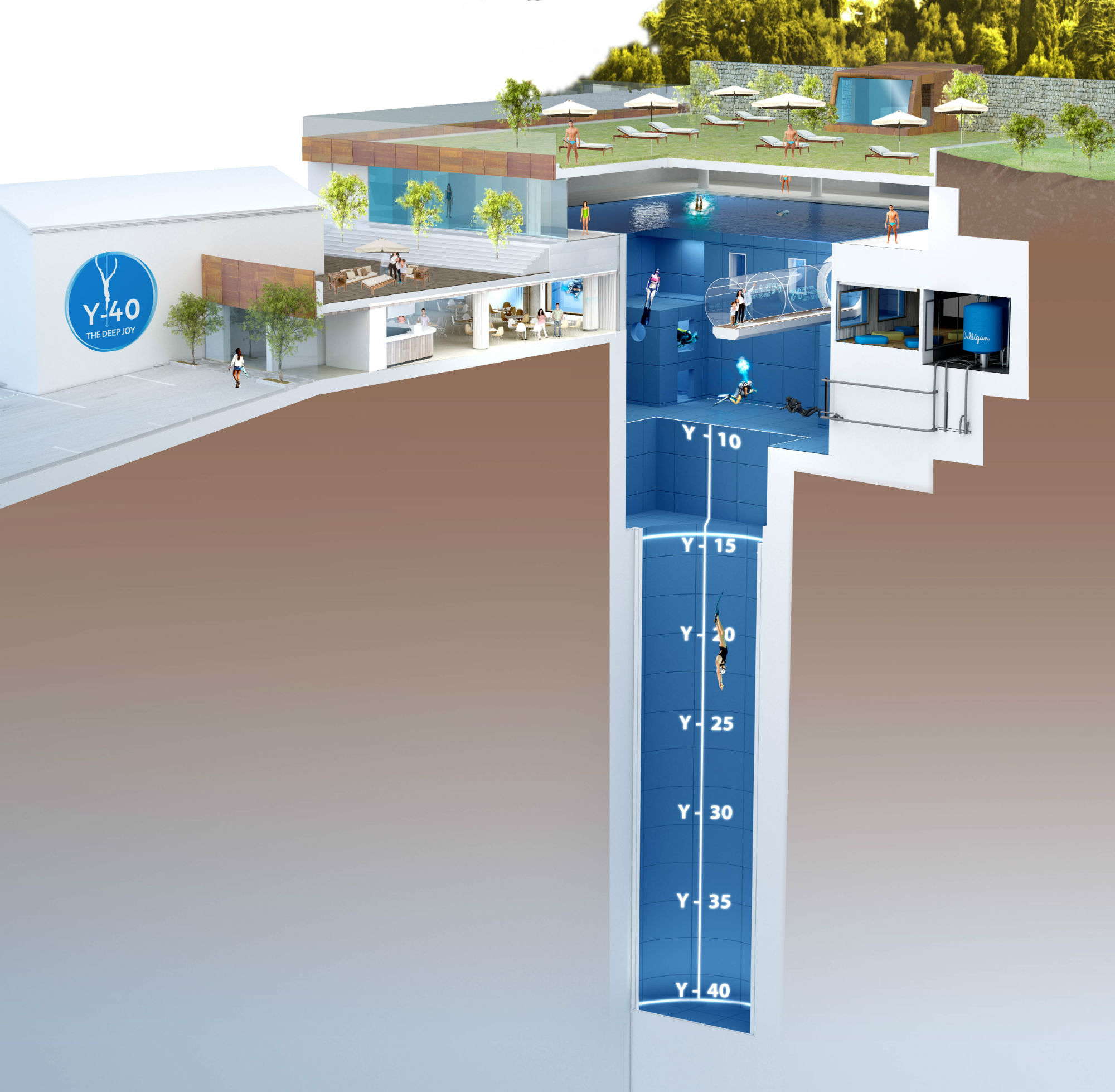 Internal Cartoon View Of Y-40 The Deep Joy Facility