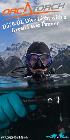 Joey With The OrcaTorch Scuba Diving Light In The Mountains