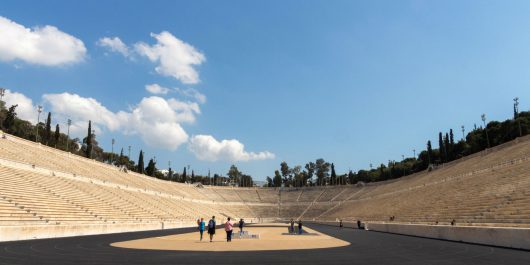 Looking Across at the Panathenaic Stadium in Athens, Greece, Europe