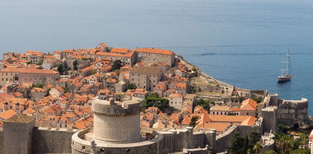 Travel Buddies Looking Out Over Old Town Dubrovnik The Location Of The Game Of Thrones Filming