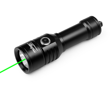 OrcaTorch Scuba Diving Light With Green Laser