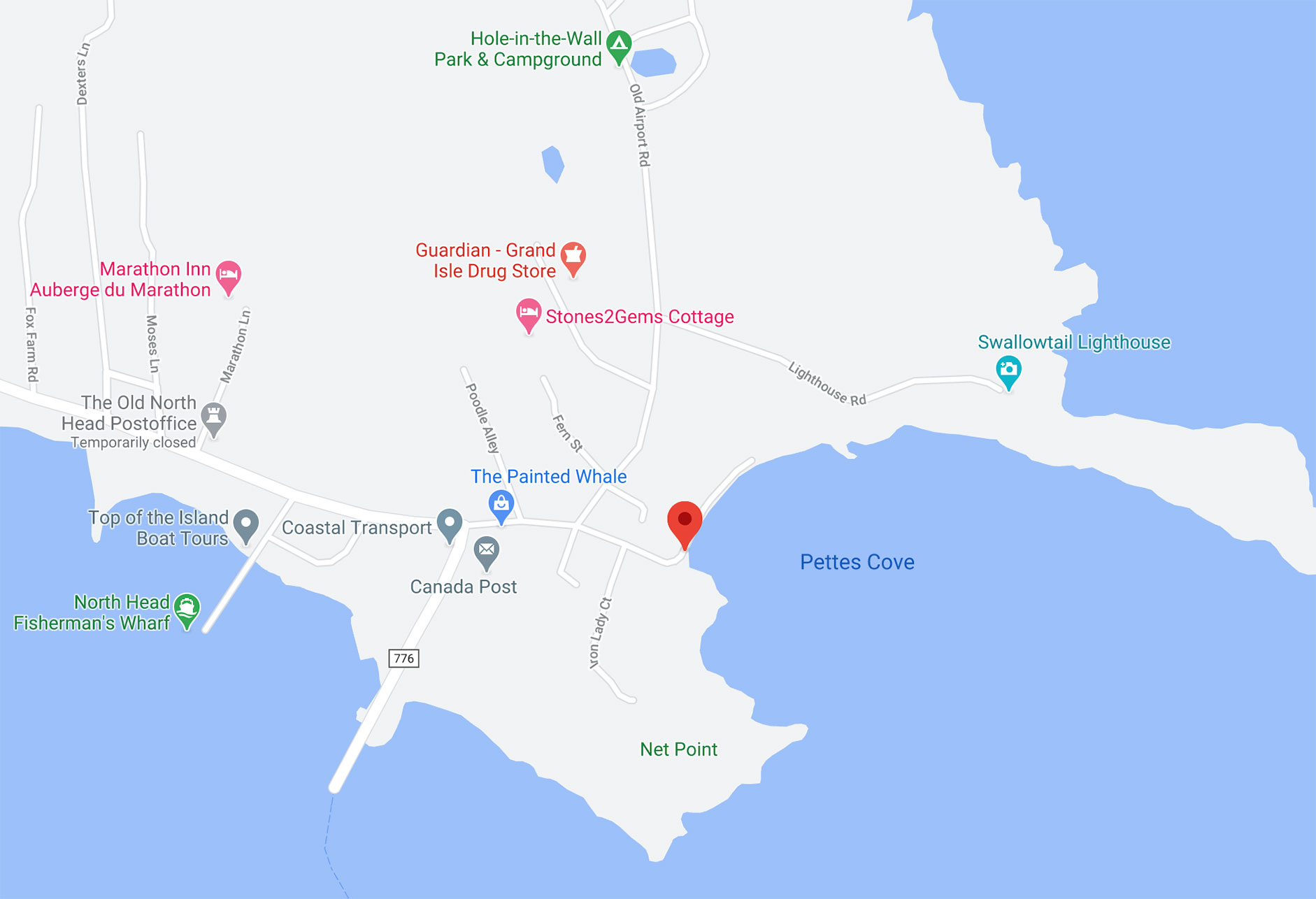 Pettes Cove Grand Manan Shore Diving Google Map Location