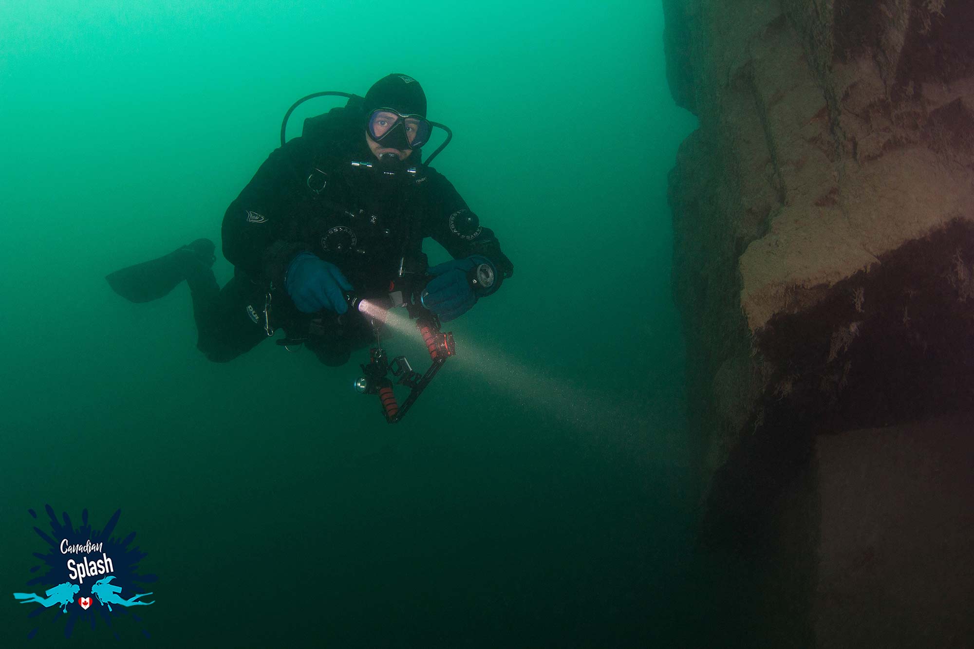 Scuba Diving In The Depths Of Lake Minnewanka And Exploring The Old Dam, Diving Alberta, Canada