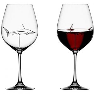 Shark Wine Glass Scuba Shop Product