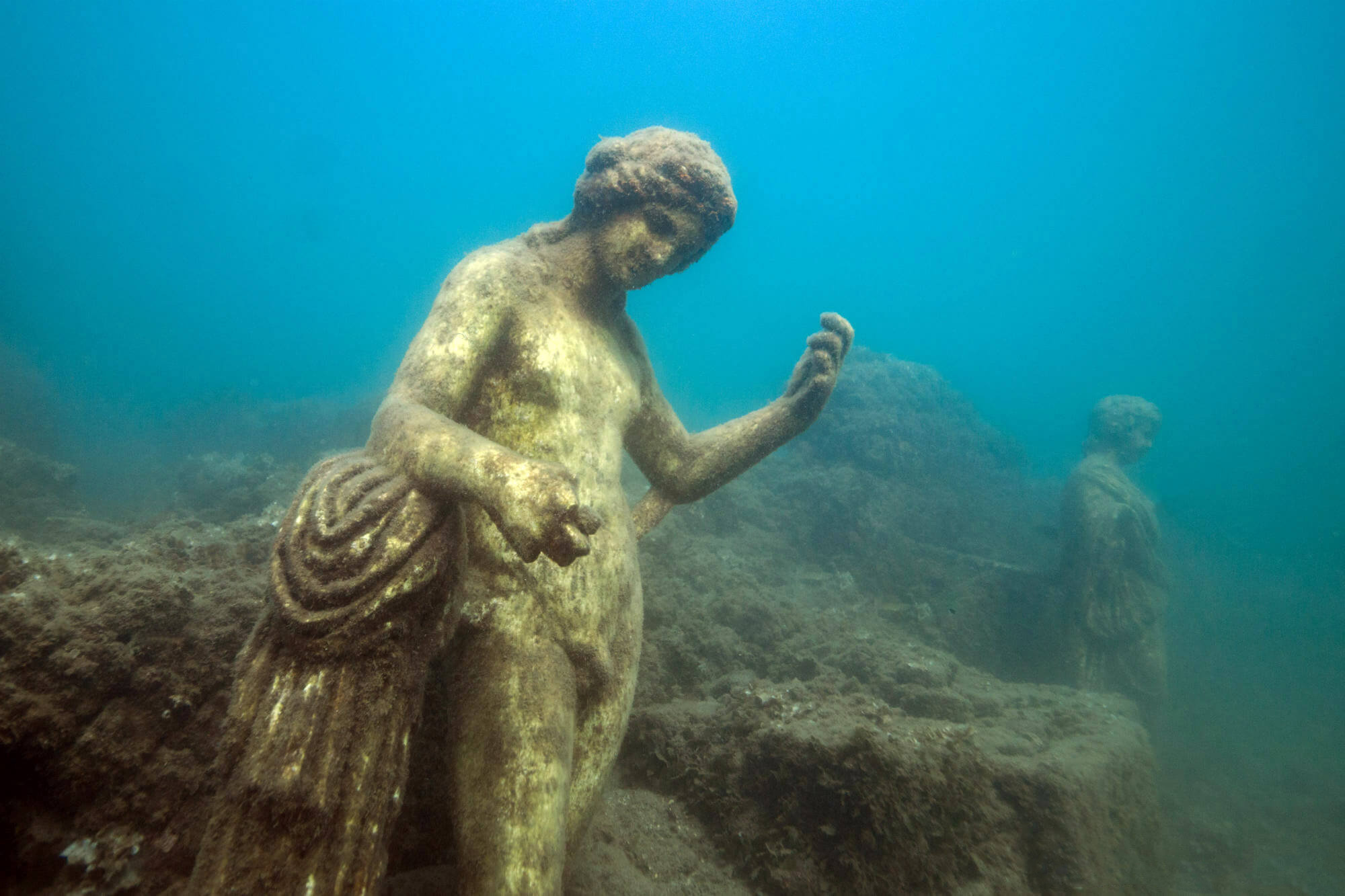 Twitter Ancient Roman Statutes Underwater At The Baiae Scuba Diving Site In Naples, Italy